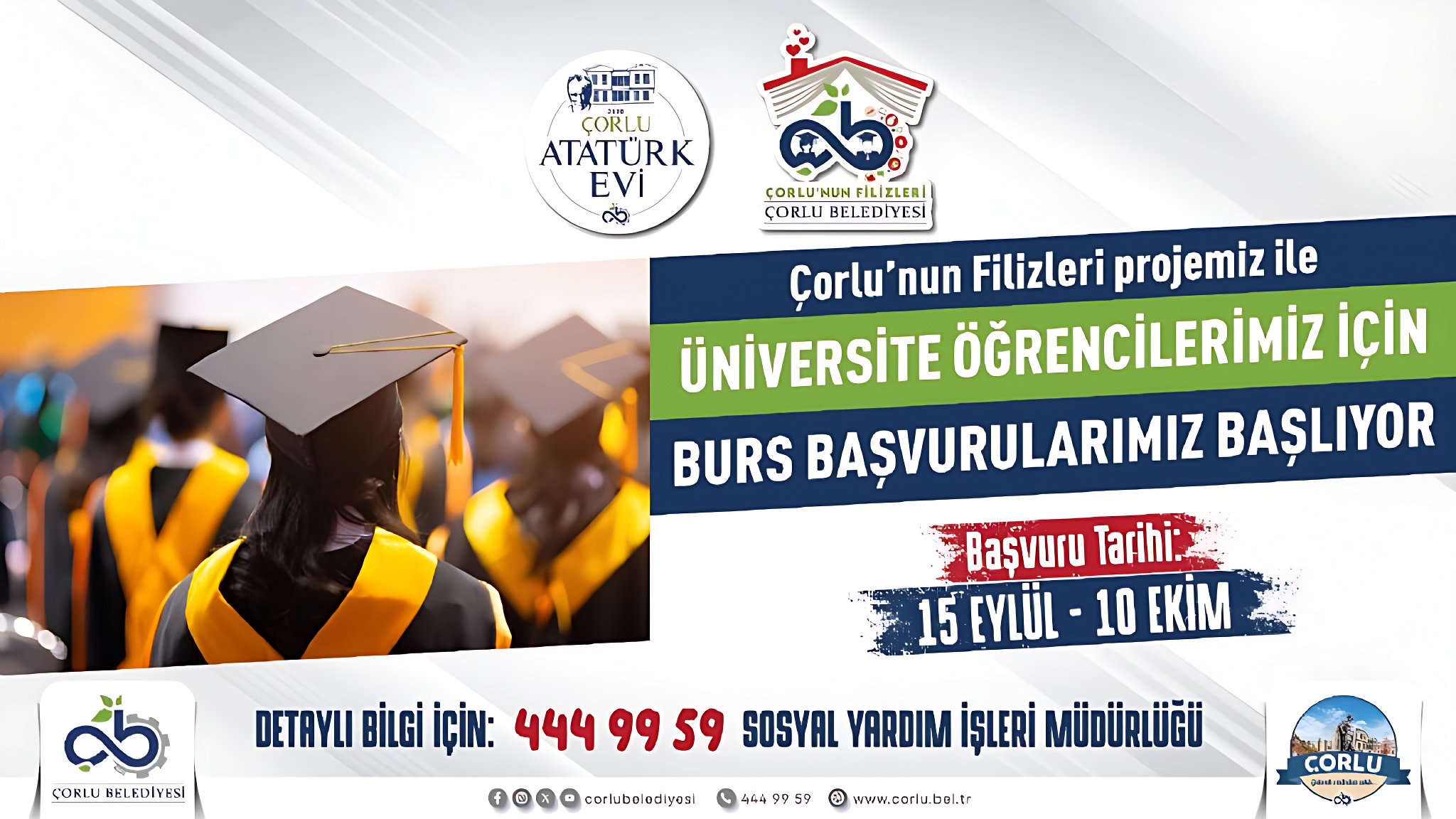 Çorlu Belediyesi’nden Üniversite Öğrencilerine Karşılıksız Burs Müjdesi
