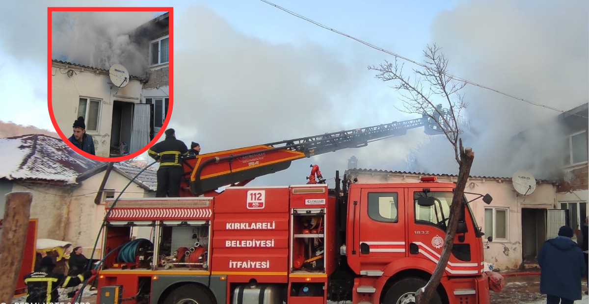 Kırklareli’nde Korkutan Yangın! Alevler Yan Yana İki Evi Yuttu