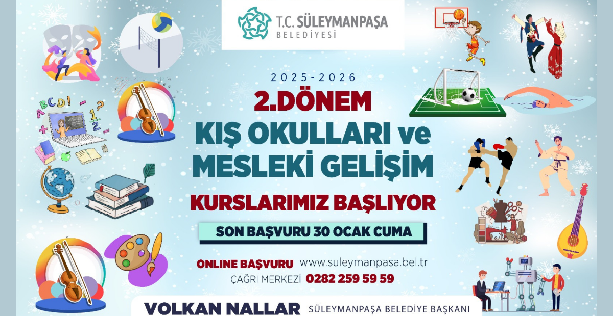 Kış Evde Geçmesin! : Tekirdağ Süleymanpaşa’da Kış Okulları Kapılarını Yeniden Açtı